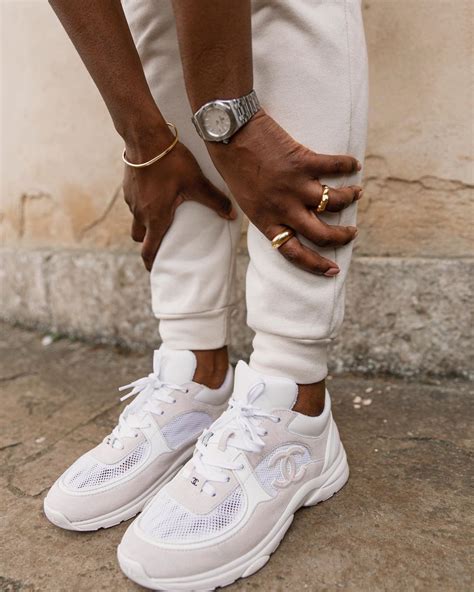 mens chanel white sneakers|chanel white sneakers nordstrom.